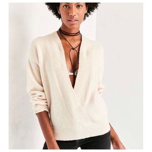 Cozy Urban Outfitters Surplice Sweater